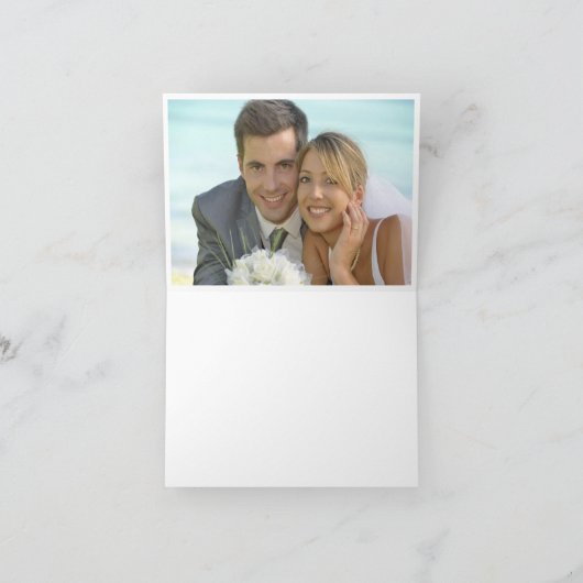 2 FOTO Elegant Sunflower Eucalyptus Weddenschap Bedankkaart (Binnen)