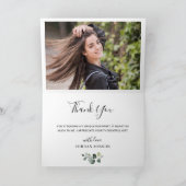 2 FOTO Elegante Eucalyptus Groene Afstudeerfeest Bedankkaart (Binnen)