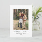 2 foto Elegante minimalistische stijlvolle begroet Feestdagenkaart (Staand voorkant)