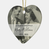 2 Foto Elke Jubileum Jaar Kerst Huwelijk Keramisch Ornament (Links)