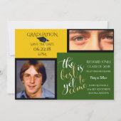 2 FOTO EN KIES KLEUR Geel Groen Afstuderen Kaart (Voorkant)