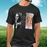 2 Foto en nu herdenking van het leven T-shirt<br><div class="desc">Een elegante begrafenisherdenking van het levensherdenkingsfeest met twee speciale foto's. Ontworpen door: Thisnotme©</div>