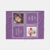 2 foto en tekst Creëer uw eigen gepersonaliseerde Fleece Deken (Voorkant (Horizontaal))