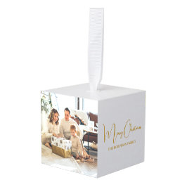 2 Foto Familie Eenvoudige Kerstvakantie Decoratie