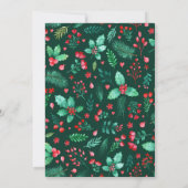 2 foto familie kerst Kaart Waterverf gebladerte (Achterkant)