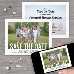 2 Foto Family Reunion Party verzamelt BBQ Picnic Save The Date<br><div class="desc">Nodig familieleden uit om de datum te bewaren voor een reünie picknick, bbq of feest met deze elegante moderne, minimalistische 2 fotouitnodiging. Afbeeldingen en alle tekst zijn eenvoudig aan te passen. (AFBEELDING PLACEMENT TIP: Een gemakkelijke manier om een foto precies te centreren hoe u wilt is het te bebouwen alvorens...</div>