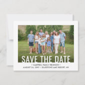 2 Foto Family Reunion Party verzamelt BBQ Picnic Save The Date (Voorkant)