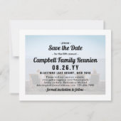 2 Foto Family Reunion Party verzamelt BBQ Picnic Save The Date (Achterkant)