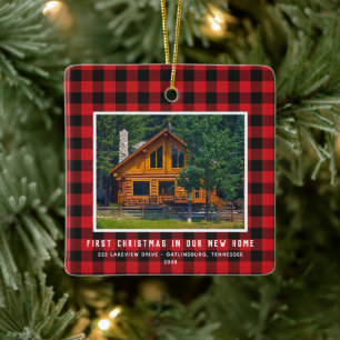 2 Foto First Xmas New Home Rustic Ceramic Orname Keramisch Ornament