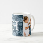 2 Foto | Floral Navy Koffiemok (Voorkant rechts)