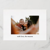 2 Foto Folie Snowflake Eenvoudige kerstfoto's Folie Feestdagenkaart (Achterkant)