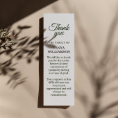 2 Foto Funeral Hartelijk dank Bladwijzer Mini Visitekaartjes