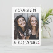 2 Foto Funny Bridesmaid / Maid of Honor proposal Kaart (Staand voorkant)