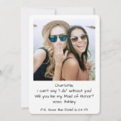 2 Foto Funny Bridesmaid / Maid of Honor proposal Kaart (Achterkant)