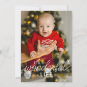 2 Foto Geboorteaankondiging Prachtig Leven Kerstmi Feestdagenkaart (Voorkant)