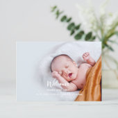 2 foto Geboortekaart | Nieuwe Baby aankondiging (Staand voorkant)