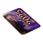 2 foto Geel Paars 2023 Afstuderen Aankondiging Magneet (Rechterzijde)