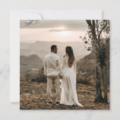 2 Foto gelukkig altijd na huwelijksontvangst Aankondiging (Achterkant)