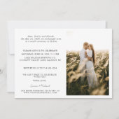 2 Foto gelukkig altijd na huwelijksontvangst Aankondiging (Achterkant)