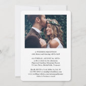 2 Foto gelukkig altijd na party Elopement Wedding Kaart (Achterkant)