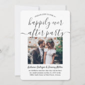 2 Foto gelukkig altijd na party Elopement Wedding Kaart (Voorkant)