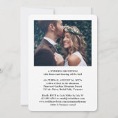 2 Foto Gelukkig Elopement Trouwfeest Voor Altijd Kaart (Achterkant)