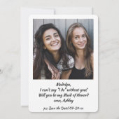 2 Foto gemaakt door Honor of Bridesmaid proposal F Kaart (Achterkant)