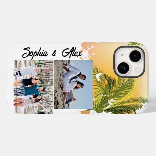 2 Foto gepersonaliseerd Hoesje-Mate iPhone Case (Achterkant (horizontaal))