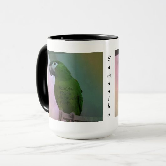 2 Foto gepersonaliseerde mok (Voorkant links)