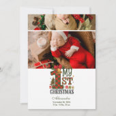 2 Foto geplaatst Eerste kerst Feestdagenkaart (Voorkant)