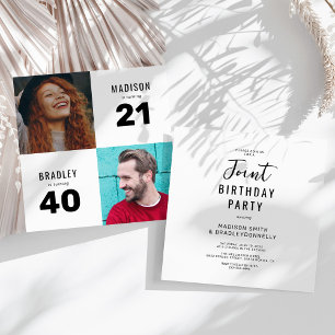 2 foto gezamenlijke verjaardagsfeestje kaart