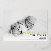 2 Foto Gold Foil met kerstfeest Aankondiging (Voorkant)