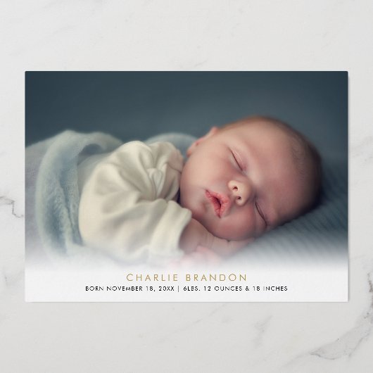 2 Foto Gold Foil met kerstfeest Aankondiging (Achterkant)