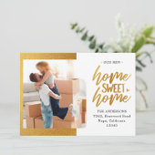 2 Foto Gold Foil Sweet Home Moving Announding (Staand voorkant)