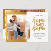 2 Foto Gold Foil Sweet Home Moving Announding (Voorkant / Achterkant)
