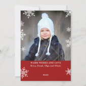 2 FOTO Grappige Kerst Baby Het Is Koud Buiten Feestdagenkaart (Achterkant)