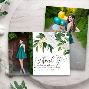 2 Foto Greenery Peony Roos Floral Bedankkaart