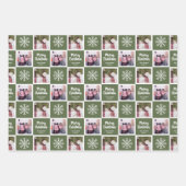 2 Foto Greens - Merry Kerstsnowflakes Inpakpapier Vel (Voorkant 2)