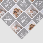 2 Foto grijze neutraals Merry kerstsnowflakes Tissuepapier (Detail)