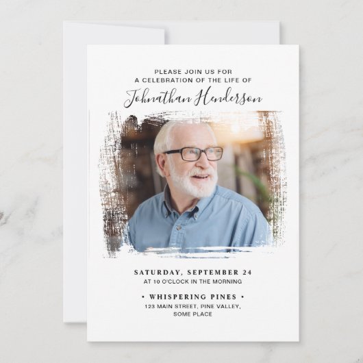 2-foto-herdenking van het leven/uitvaart/rouwplech kaart (Voorkant)