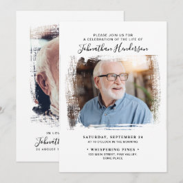 2-foto-herdenking van het leven/uitvaart/rouwplech kaart