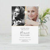2 Foto Herdenkingsdienst Funeral Order Of Service Programmakaart (Staand voorkant)