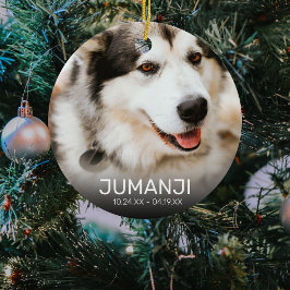 2 Foto Huisdierherdenking | Kerstcadeau Keramisch Ornament