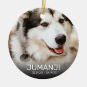 2 Foto Huisdierherdenking | Kerstsouvenir Keramisch Ornament (Voorkant)