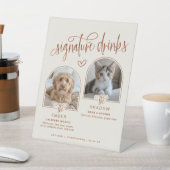 2 Foto Huwelijk Handtekening Drinken Reclamebord Met Voetstuk (Insitu)