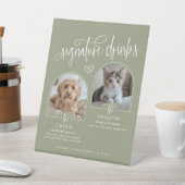 2 Foto Huwelijk Handtekening Drinken Reclamebord Met Voetstuk (Insitu)