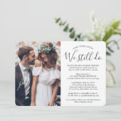 2 Foto Jubileum Reception We do Wedding Kaart (Staand voorkant)