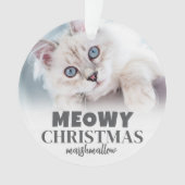2 Foto Kattig Kerstkat Ornament (voorkant)
