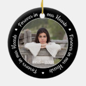 2 Foto Keepslag Memorial Keramisch Ornament (Achterkant)