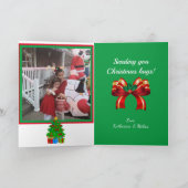 2 Foto-kerstkaart voor grootmoeder persoonlijk aan Feestdagen Kaart (Binnen)